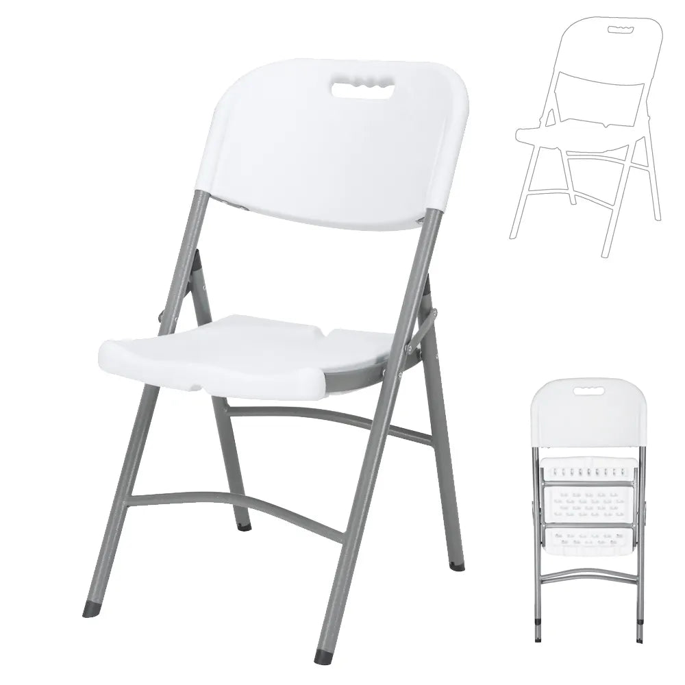 Rental White Outdoor Plastic Folding Chair