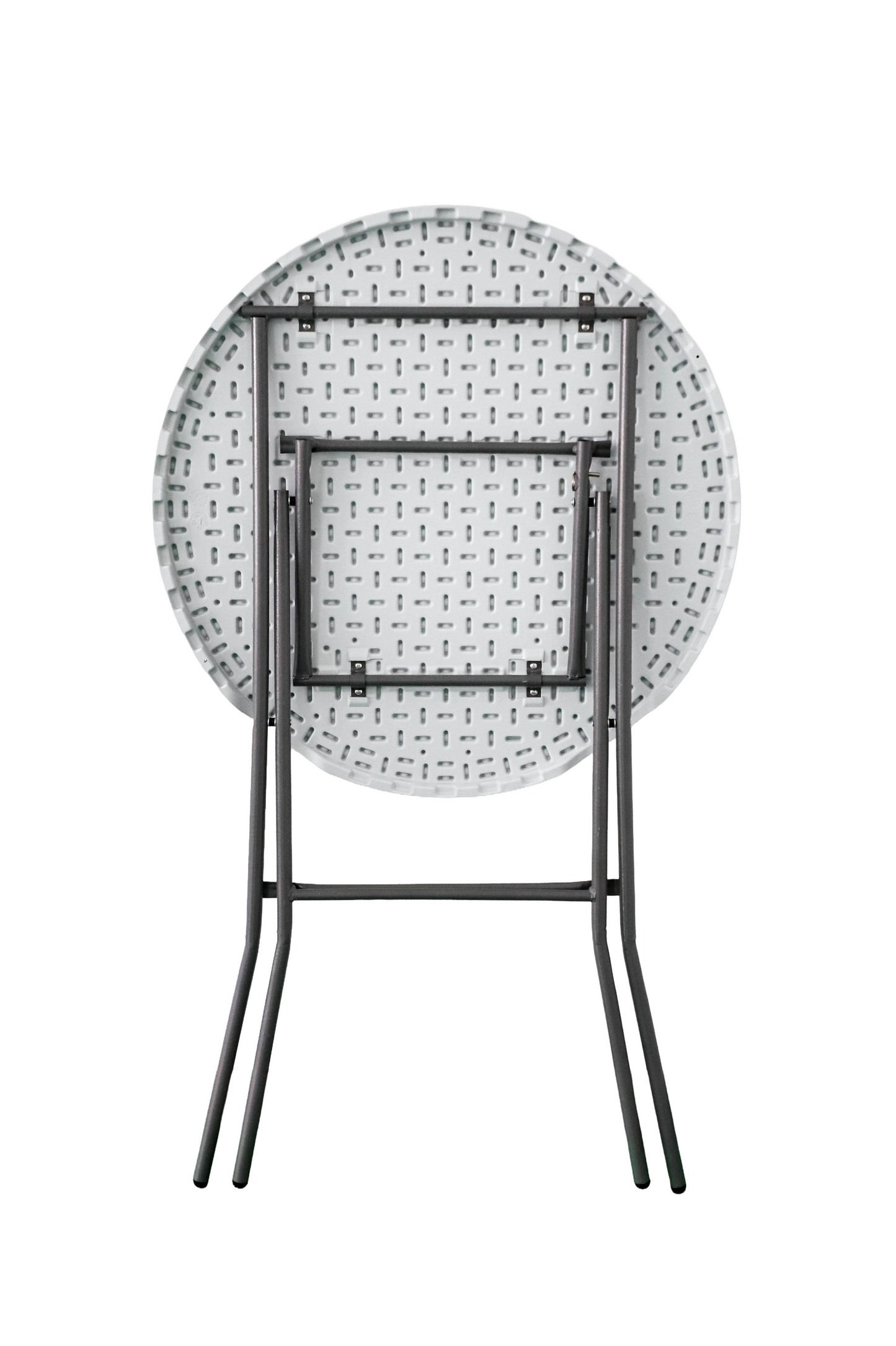 FraSyl Round Cocktail Table Rental, Folding High-Top Bar Table