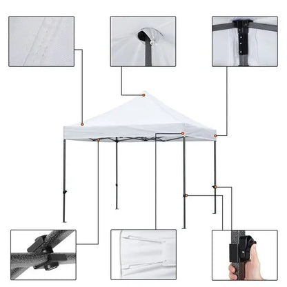 FraSyl Pop Up Canopy Tent Rental, Steel Frame with Waterproof Top