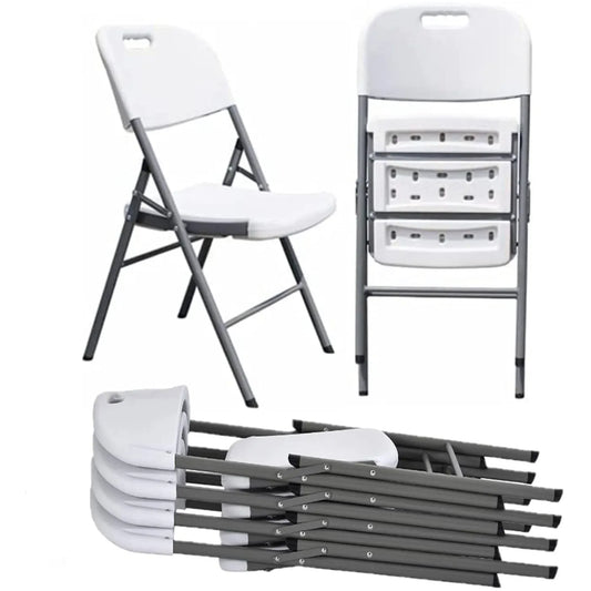 Rental White Outdoor Plastic Folding Chair