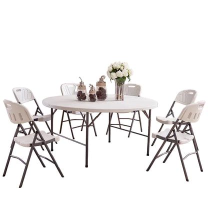 FraSyl Round Folding Table Rental, Seats 8–10 Guests