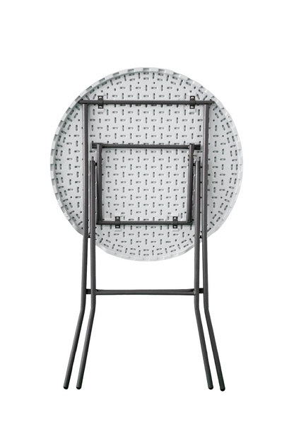 FraSyl Round Cocktail Table Rental, Folding High-Top Bar Table