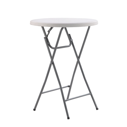 FraSyl Round Cocktail Table Rental, Folding High-Top Bar Table