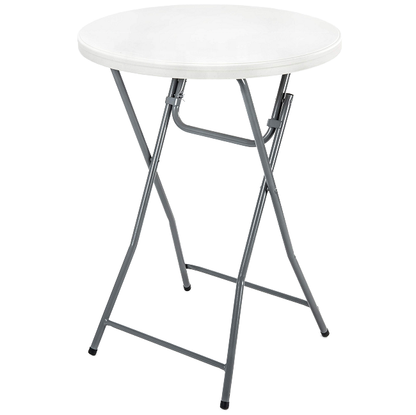 FraSyl Round Cocktail Table Rental, Folding High-Top Bar Table